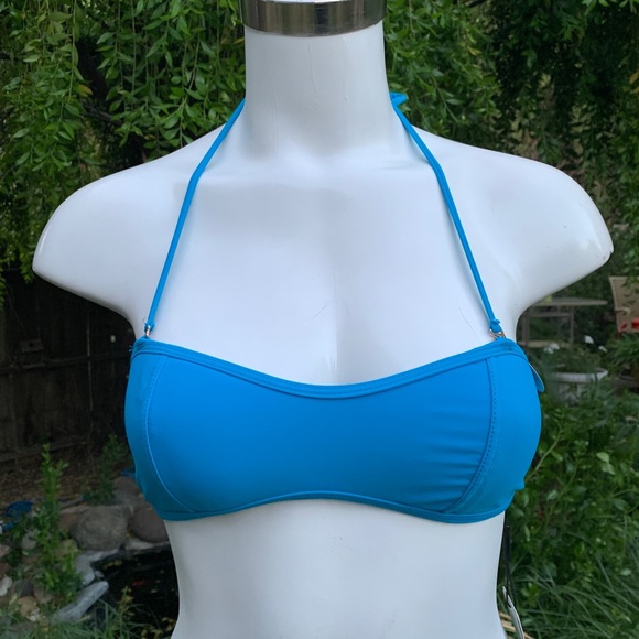 NWT LARA BINGLE Blue Jewel Bikini Swim Top Sz S - Picture 3 of 8